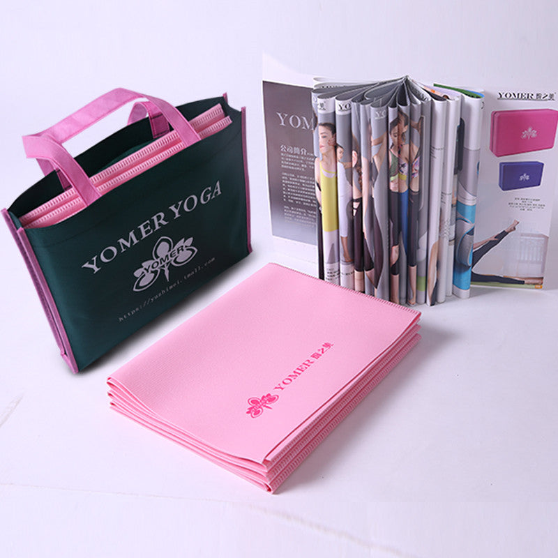 Foldable and portable yoga mat