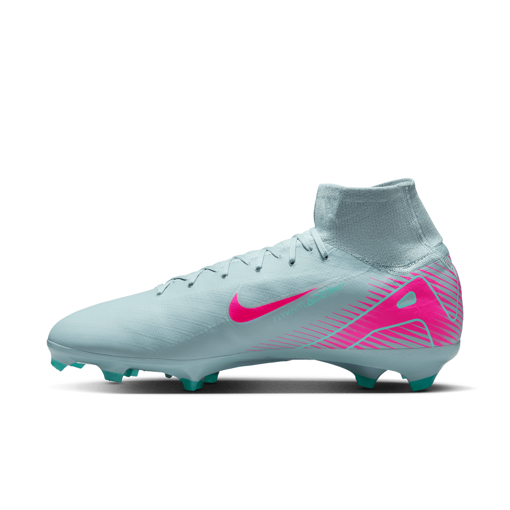 Nike Mercurial Superfly 10 Pro FG High-Top Soccer Cleats-Ocean Cube/Pink Blast